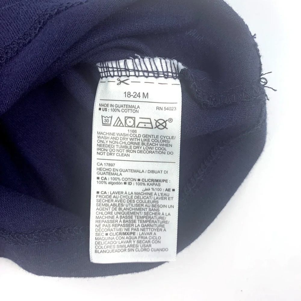 Old Navy‎ Baby Long Sleeve T Shirt Space Train boys Sz 18-24m Navy Blue